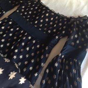 Diane Von Furstenberg black gold star reformation